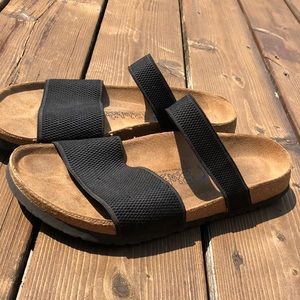 Black Birkis Birkenstock Double Strap Sandle